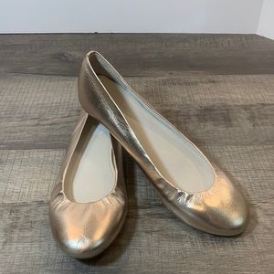Boden gold leather flats size 39